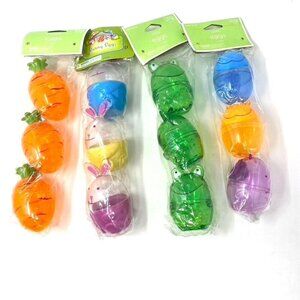 Easter Large Plastic Fillable Eggs Carrot Bunny Frog Hippo Various